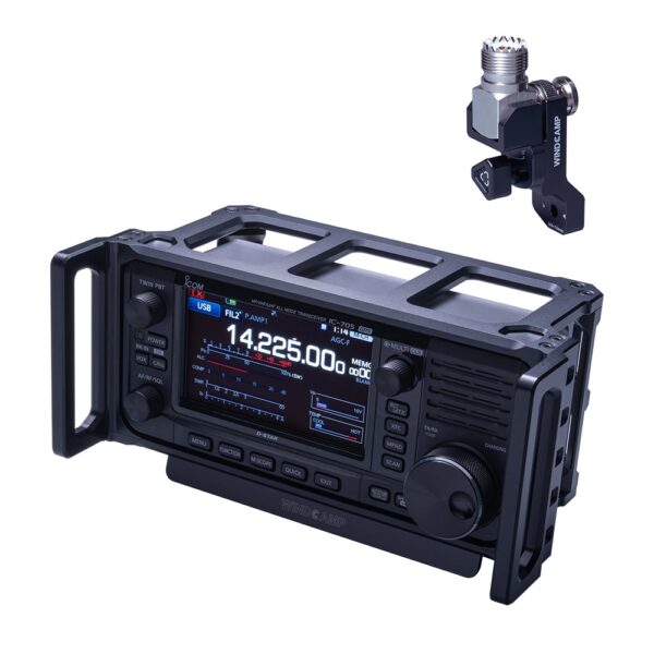 WINDCAMP 1 Set ARK-705 Shield RC-2 Quick Release Antenna Support for Portable Short Wave Radio ICOM 705 Carry Cage for IC-705